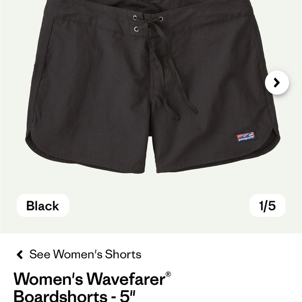 Patagonia Women's Black Wavefarer Boardshorts